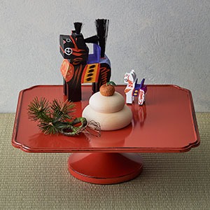 村瀬治兵衛さんの根来高杯・蓬莱飾り