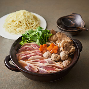 熟成本鴨鍋セット(ラーメン付き) 2人前