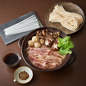 野菜出汁の合鴨とつみれ鍋 3人前