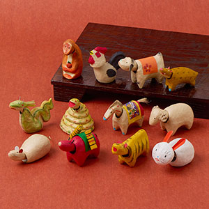 高橋はしめ 張り子干支セット