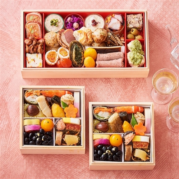 婦人画報のおせち　和一段×2組＋オードブル一段（2人前）