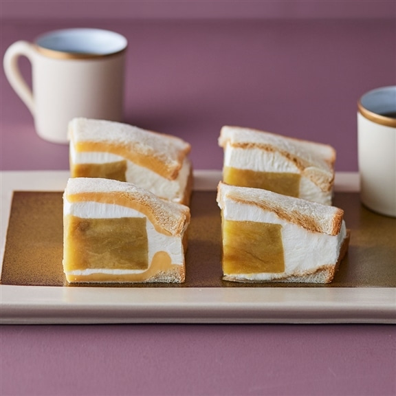 京都芋屋 芋と野菜 熟成蜜芋サンド(プレーン・カスタードキャラメル) 2種4個