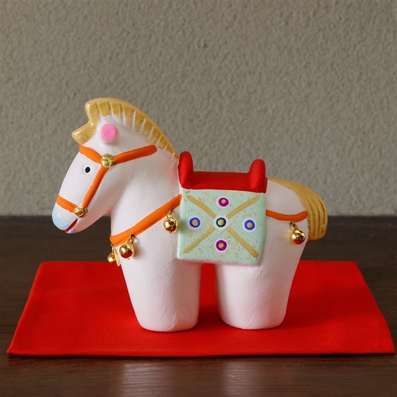 島田耕園人形工房 和紙貼り干支置物「神馬」