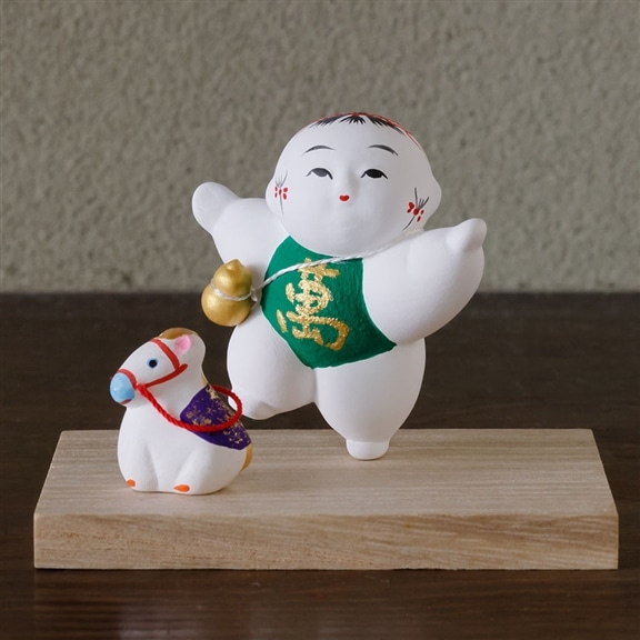 島田耕園人形工房　小御所人形「晴れ晴れ 瓢箪から駒」